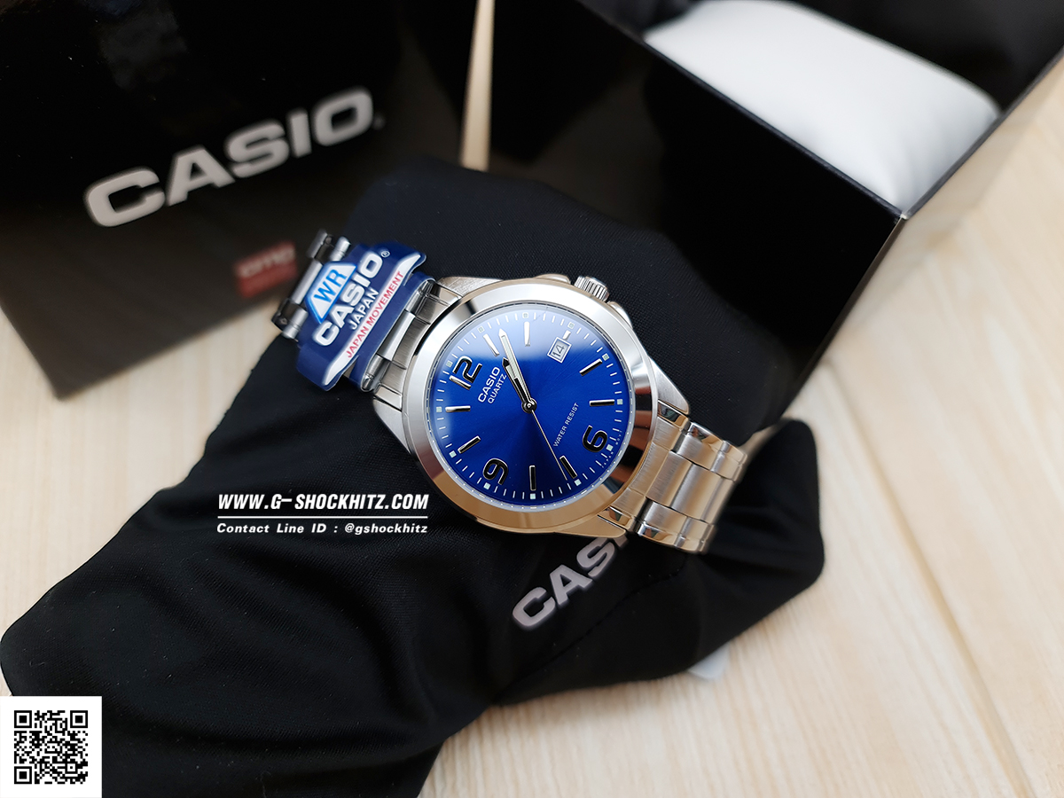 CASIO นาฬิกาคาสิโอ นาฬิกาข้อมือ นาฬิกากันน้ำ นาฬิกาของแท้ ประกันศูนย์ CMG 1 ปี รุ่น MTP-1215A-2A2 นาฬิกาสีเงิน