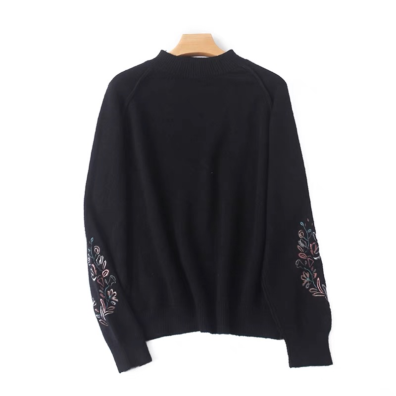 เสื้อหนาวไหมพรม ไหมพรมถัก เนื้อไหม นุ่ม สวย งานปักปลายแขน