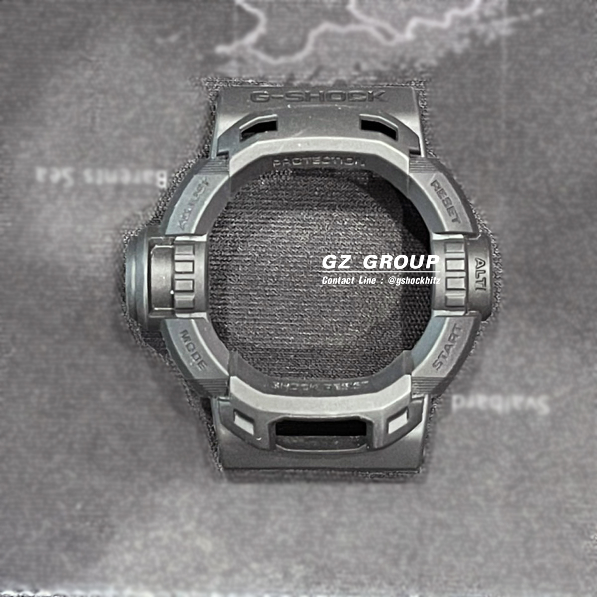 CASIO GENUINE FACTORY CASIO REPLACEMENT อะไหล่นาฬิกา G-SHOCK รุ่น G-9200BB-1 กรอบสายสีดำ