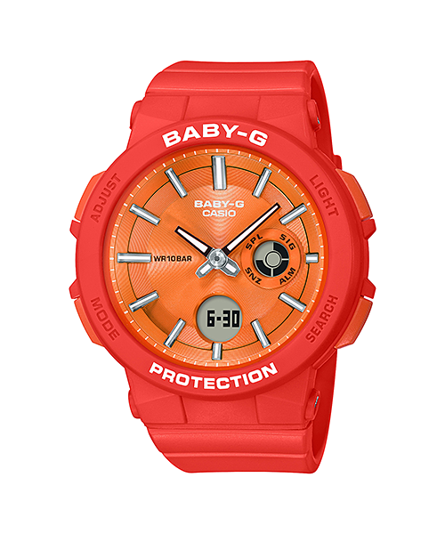 CASIO BABY-G นาฬิกาข้อมือ นาฬิกากันน้ำ นาฬิกาของแท้ ประกันศูนย์ CMG 1 ปี รุ่น BGA-255-4A นาฬิกาสีส้ม