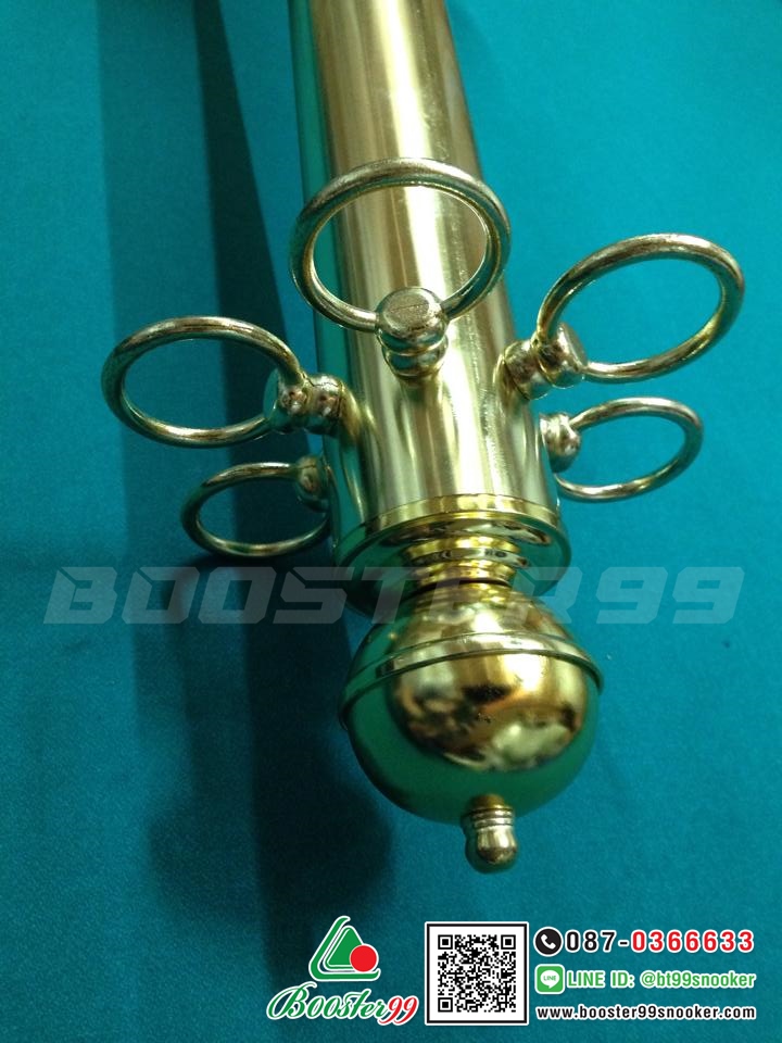 (TN09) ที่วางไม้คิว ตั้งพื้น 6 ด้าม ทรงกลม เหล็กชุบทอง (1ชุด)