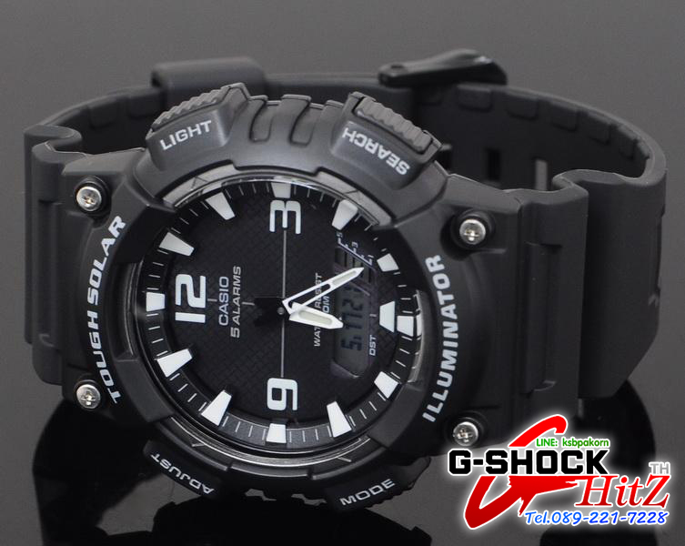 CASIO นาฬิกาคาสิโอ นาฬิกาข้อมือ นาฬิกากันน้ำ นาฬิกาของแท้ ประกันศูนย์ CMG 1 ปี รุ่น AQ-S810W-1A นาฬิกาสีดำ