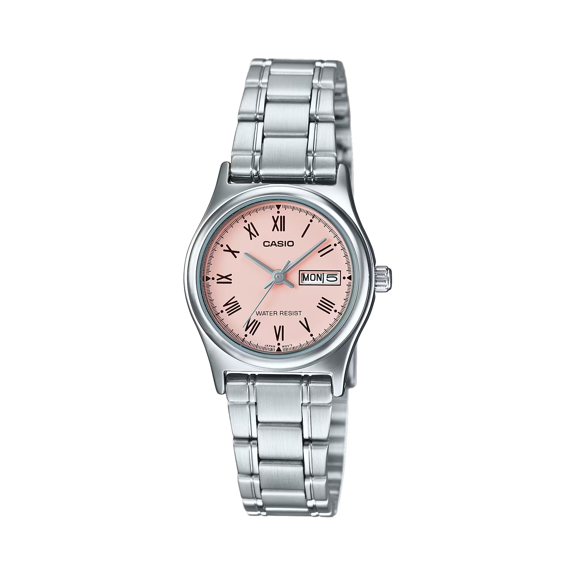 CASIO นาฬิกาคาสิโอ นาฬิกาข้อมือ นาฬิกากันน้ำ นาฬิกาของแท้ ประกันศูนย์ CMG 1 ปี รุ่น LTP-V006D-4B นาฬิกาสีเงิน