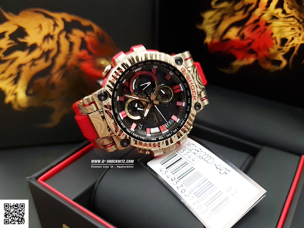 CASIO G-SHOCK นาฬิกาข้อมือ นาฬิกากันน้ำ นาฬิกาของแท้ ประกันศูนย์ CMG 1 ปี รุ่น MTG-B1000CX-4A นาฬิกาสีแดง