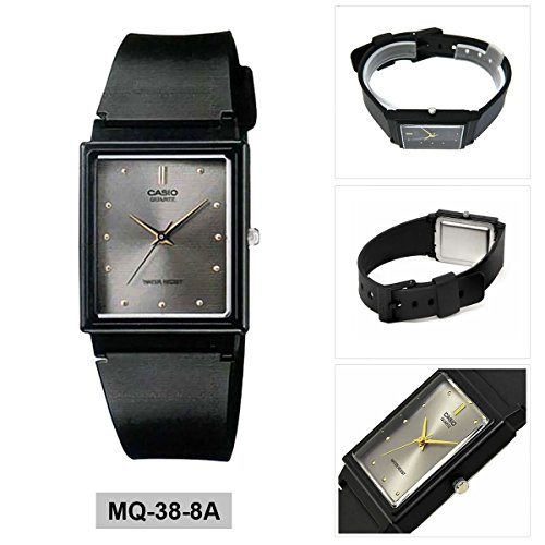 CASIO MID YEAR SALE นาฬิกาคาสิโอ พร้อมส่ง นาฬิกาข้อมือ นาฬิกากันน้ำ นาฬิกาของแท้ BTS ประกันศูนย์ CMG 1 ปี รุ่น MQ-38-8A นาฬิกาสีดำ