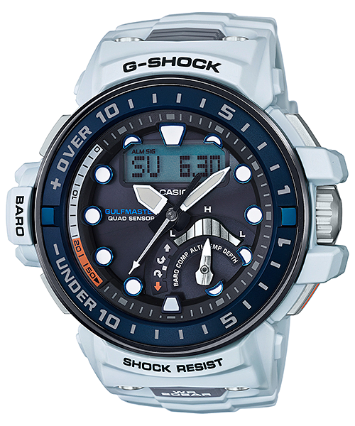 CASIO G-SHOCK นาฬิกาข้อมือ นาฬิกากันน้ำ นาฬิกาของแท้ ประกันศูนย์ CMG 1 ปี รุ่น GWN-Q1000-7 นาฬิกาสีขาว