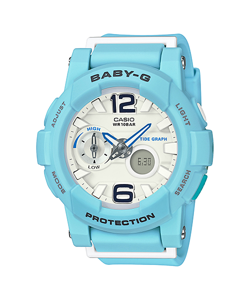 CASIO BABY-G นาฬิกาข้อมือ นาฬิกากันน้ำ นาฬิกาของแท้ ประกันศูนย์ CMG 1 ปี รุ่น BGA-180BE-2B นาฬิกาสีฟ้า