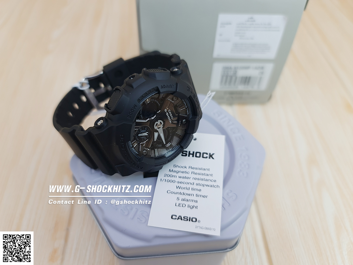 CASIO G-SHOCK นาฬิกาข้อมือ นาฬิกากันน้ำ นาฬิกาของแท้ ประกันศูนย์ CMG 1 ปี รุ่น GMA-S120MF-1A นาฬิกาสีดำ