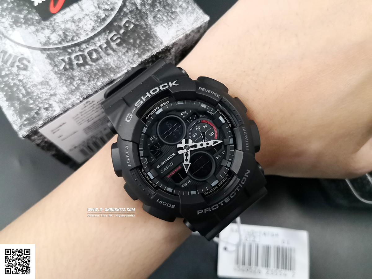 CASIO G-SHOCK นาฬิกาข้อมือ นาฬิกากันน้ำ นาฬิกาของแท้ ประกันศูนย์ CMG 1 ปี รุ่น GA-140-1A1 นาฬิกาสีดำ