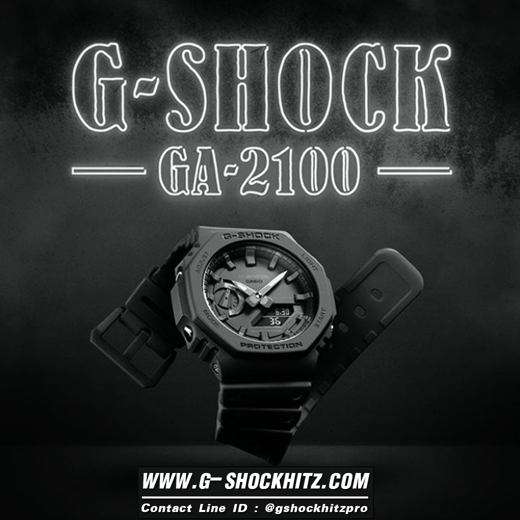 CASIO MID YEAR SALE G-SHOCK พร้อมส่ง นาฬิกาข้อมือ นาฬิกากันน้ำ นาฬิกาของแท้ ประกันศูนย์ CMG 1 ปี รุ่น GA-2100-1A1 นาฬิกาสีดำ