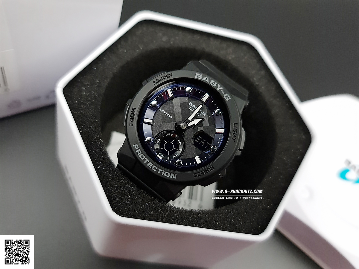 CASIO BABY-G นาฬิกาข้อมือ นาฬิกากันน้ำ นาฬิกาของแท้ ประกันศูนย์ CMG 1 ปี รุ่น BGA-250-1A นาฬิกาสีดำ