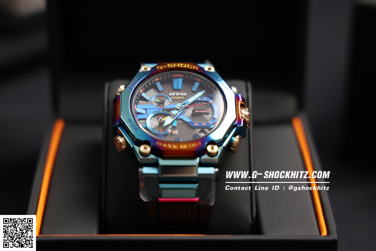 CASIO G-SHOCK นาฬิกาข้อมือ นาฬิกากันน้ำ นาฬิกาของแท้ ประกันศูนย์ CMG 1 ปี รุ่น MTG-B2000PH-2A นาฬิกาสีน้ำเงิน