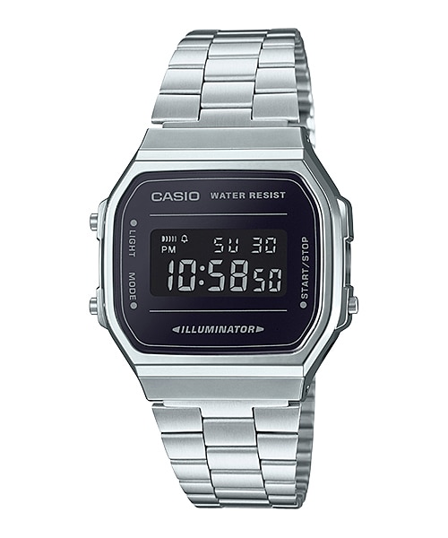 CASIO นาฬิกาคาสิโอ นาฬิกาข้อมือ นาฬิกากันน้ำ นาฬิกาของแท้ ประกันศูนย์ CMG 1 ปี รุ่น A168WEM-1 นาฬิกาสีเงิน