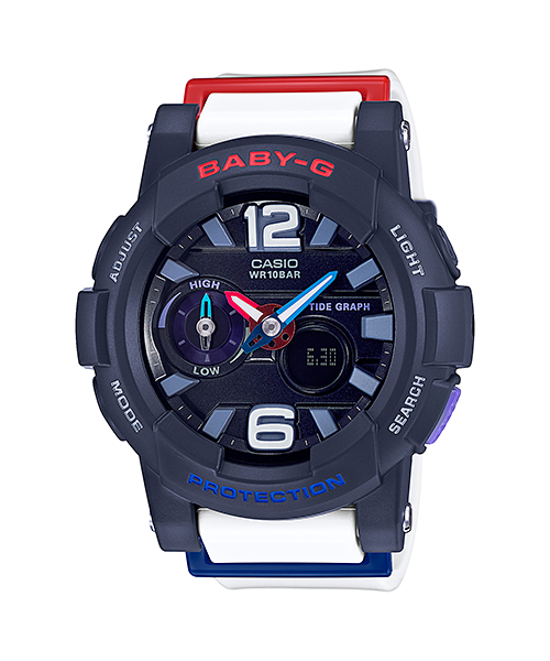 CASIO BABY-G นาฬิกาข้อมือ นาฬิกากันน้ำ นาฬิกาของแท้ ประกันศูนย์ CMG 1 ปี รุ่น BGA-180-2B2 นาฬิกาสีดำ