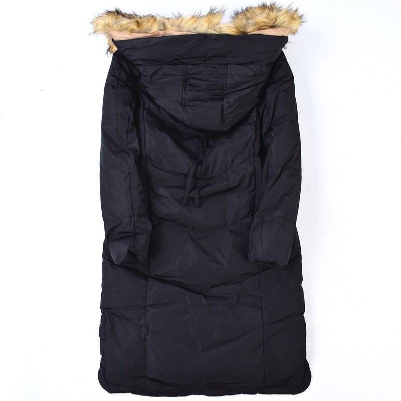 เสื้อกันหนาว โค้ทขนเป็ด เสื้อฮู้ดเฟอร์ บุขนเป็ด สีดำ (padded puffer coat สำเนา สำเนา ดำ
