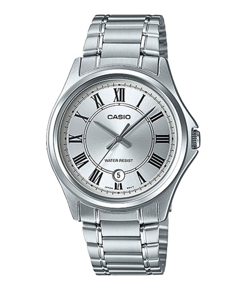 CASIO นาฬิกาคาสิโอ นาฬิกาข้อมือ นาฬิกากันน้ำ นาฬิกาของแท้ ประกันศูนย์ CMG 1 ปี รุ่น MTP-1400D-7A นาฬิกาสีเงิน
