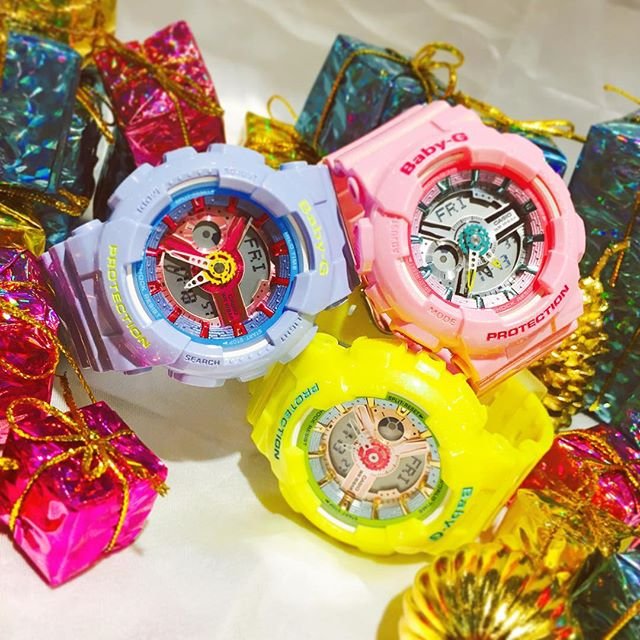 CASIO BABY-G นาฬิกาข้อมือ นาฬิกากันน้ำ นาฬิกาของแท้ ประกันศูนย์ CMG 1 ปี รุ่น BA-110CA-2A นาฬิกานาฬิกาสีฟ้า