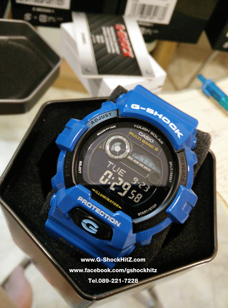 CASIO G-SHOCK นาฬิกาข้อมือ นาฬิกากันน้ำ นาฬิกาของแท้ ประกันศูนย์ CMG 1 ปี รุ่น GWX-8900D-2 นาฬิกาสีฟ้า