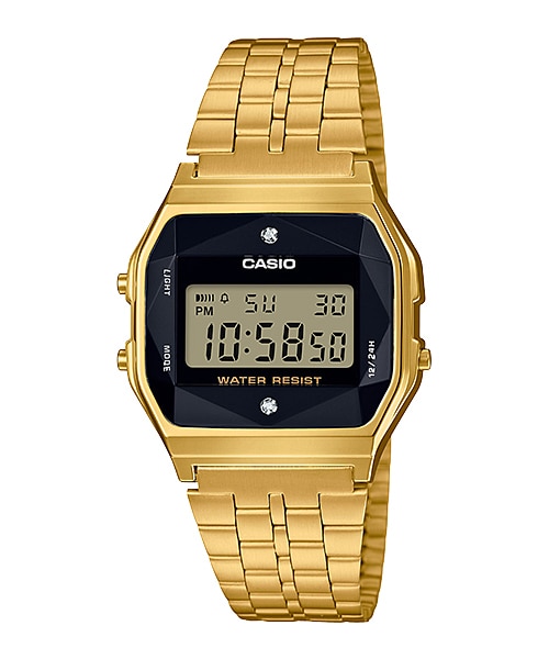 CASIO นาฬิกาคาสิโอ นาฬิกาข้อมือ นาฬิกากันน้ำ นาฬิกาของแท้ ประกันศูนย์ CMG 1 ปี รุ่น A159WGED-1D นาฬิกาสีทอง