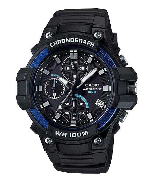 CASIO นาฬิกาคาสิโอ นาฬิกาข้อมือ นาฬิกากันน้ำ นาฬิกาของแท้ ประกันศูนย์ CMG 1 ปี รุ่น MCW-110H-2A นาฬิกาสีดำ