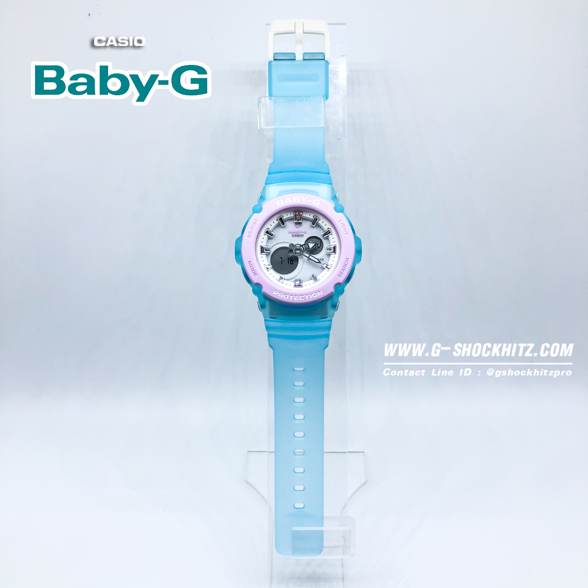 CASIO BABY-G นาฬิกาข้อมือ นาฬิกากันน้ำ นาฬิกาของแท้ ประกันศูนย์ CMG 1 ปี รุ่น BGA-270-2A นาฬิกาสีฟ้า