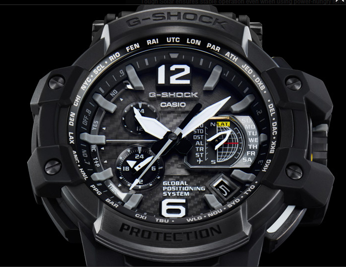 CASIO G-SHOCK นาฬิกาข้อมือ นาฬิกากันน้ำ นาฬิกาของแท้ ประกันศูนย์ CMG 1 ปี รุ่น GPW-1000-1B นาฬิกาสีดำ