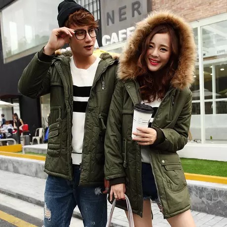 เสื้อโค้ท เสื้อกันหนาว สีเขียว ทหาร แต่งฮูท ติดขนเฟอร์ ปลายหมวก บุซับขนอุ่นด้านใน ปลายแขน มีจัมพ์ด้านในกันลม สวยเท่ห์ มากๆคะ Size S/M/L เขียว