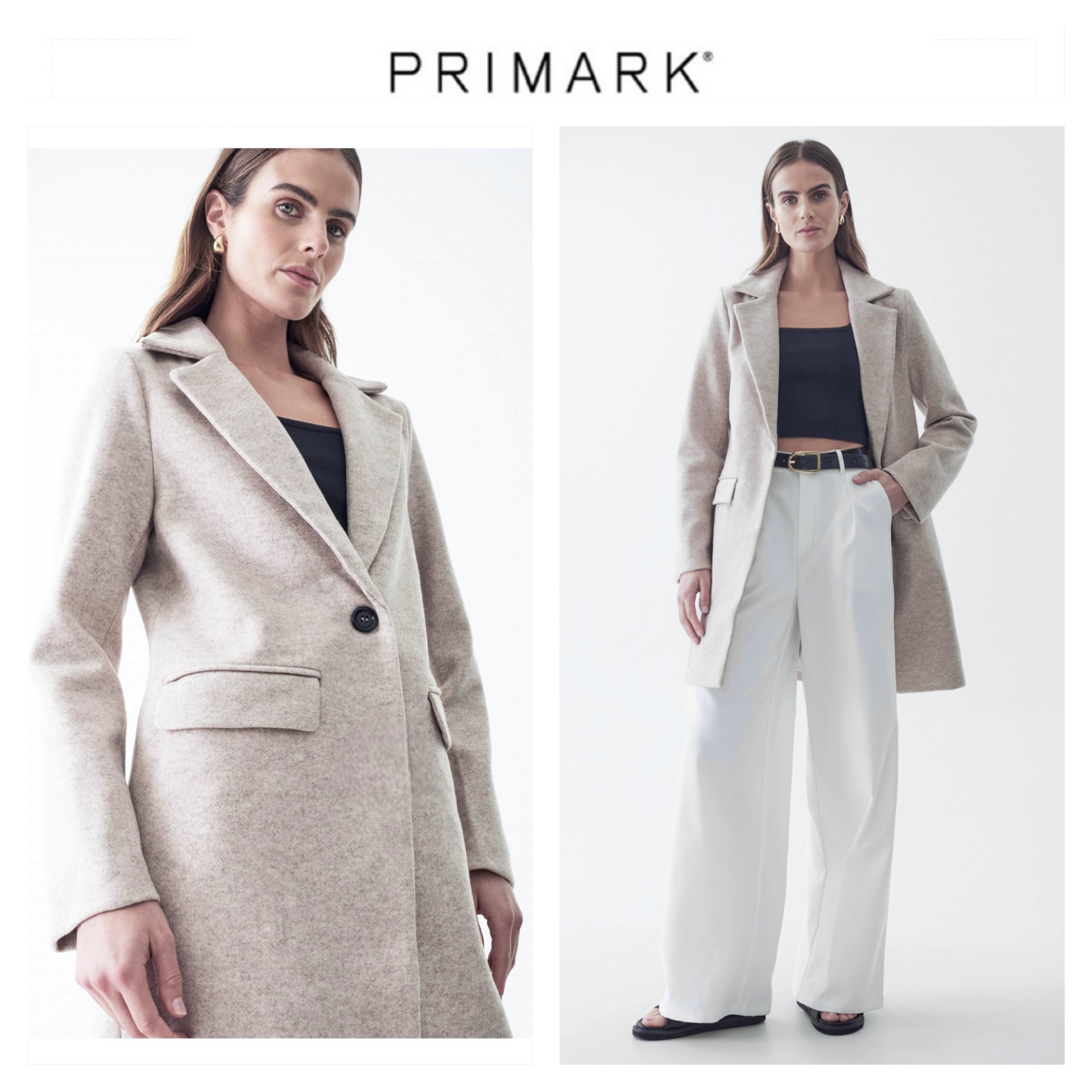 เสื้อโค้ทวูล Trench coat เสื้อโค้ทเฟอร์ โค้ทสักหลาดสีเบจ แบรนด์ Primark สำเนา สำเนา สำเนา สำเนา สำเนา สำเนา