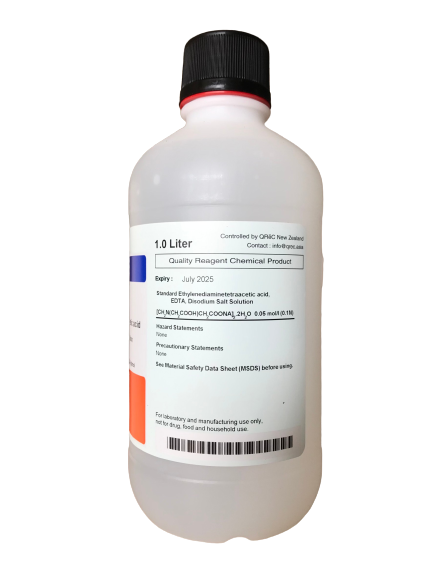 EDTA-Di Sodium Salt Solution 0.1N, AR 1 L. QReC™