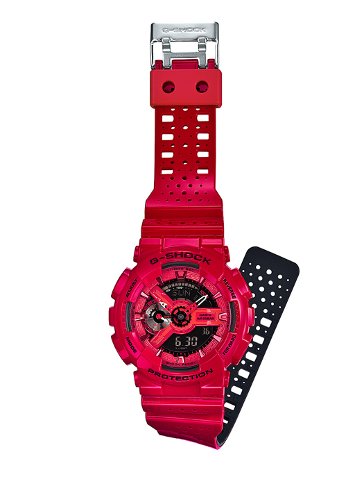CASIO G-SHOCK นาฬิกาข้อมือ นาฬิกากันน้ำ นาฬิกาของแท้ ประกันศูนย์ CMG 1 ปี รุ่น GA-110LPA-4 นาฬิกาสีแดง
