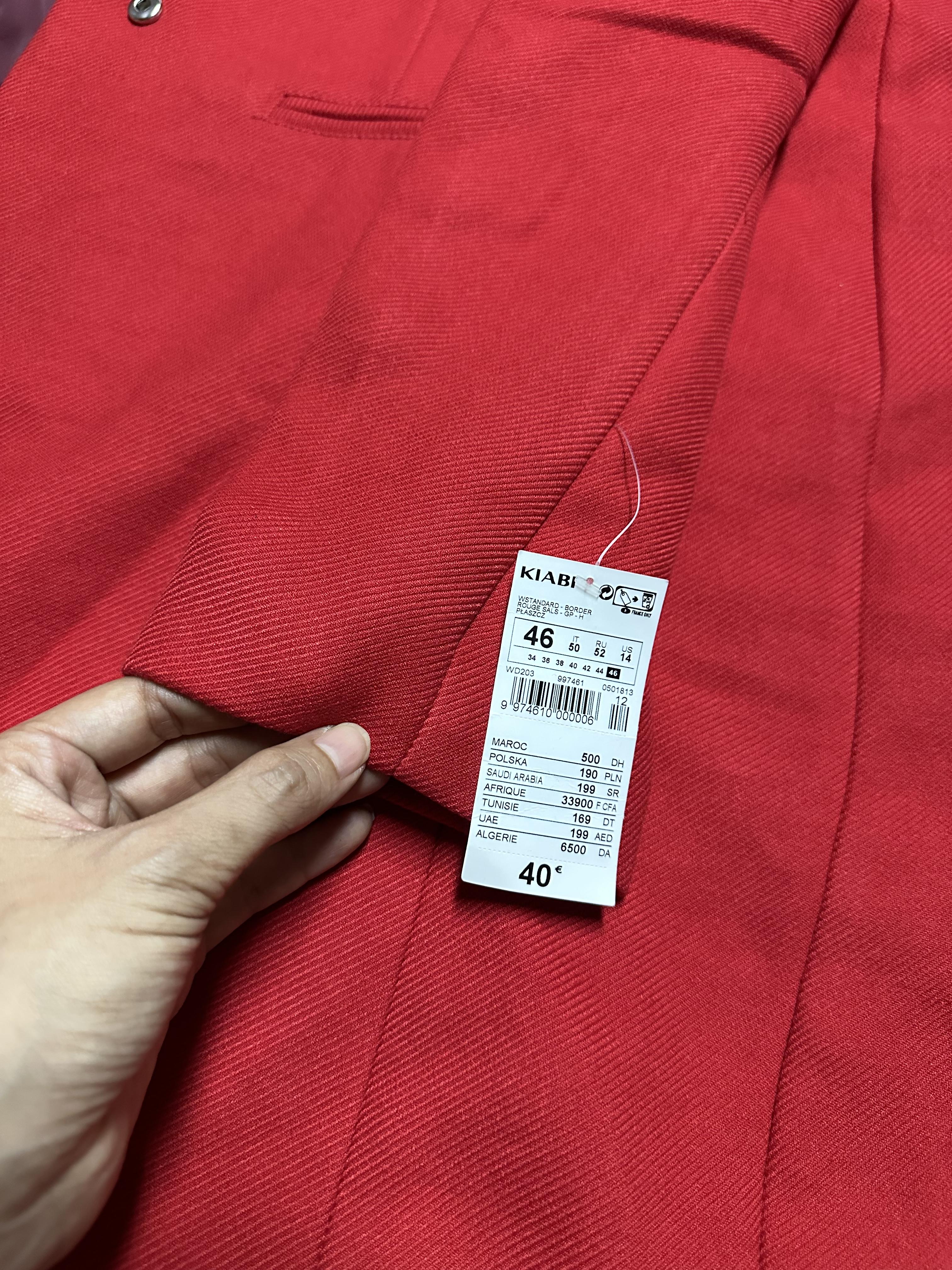 เสื้อโค้ทวูล เสื้อโค้ท โค้ทสีแแดง แบรนด KIABI