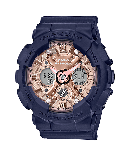 CASIO G-SHOCK นาฬิกาข้อมือ นาฬิกากันน้ำ นาฬิกาของแท้ ประกันศูนย์ CMG 1 ปี รุ่น GMA-S120MF-2A2 นาฬิกาสีน้ำเงิน
