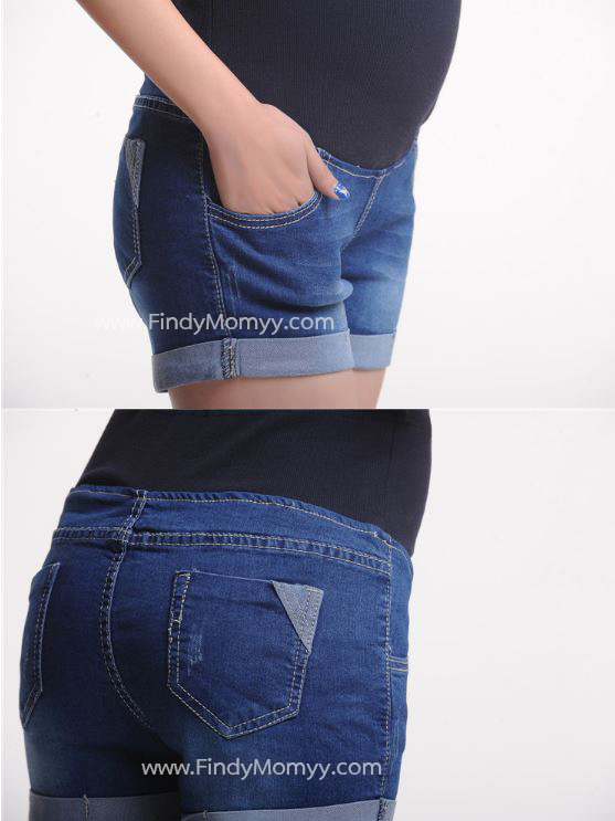 กางเกงยีนส์สั้นคลุมท้อง สีสวยเรียบ คลาสสิค มีไซส์ M, L, XL, XXL