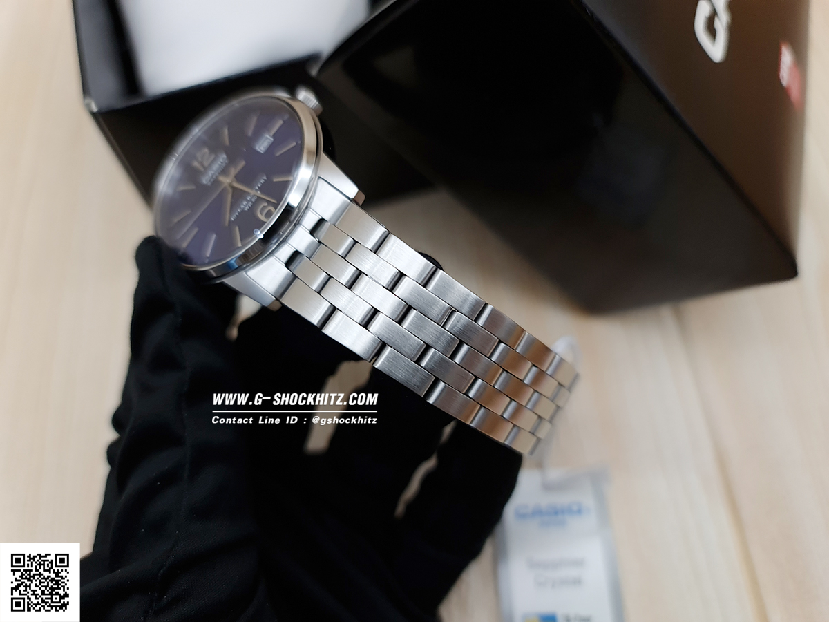 CASIO นาฬิกาคาสิโอ นาฬิกาข้อมือ นาฬิกากันน้ำ นาฬิกาของแท้ ประกันศูนย์ CMG 1 ปี รุ่น MTS-110D-2A นาฬิกาสีเงิน