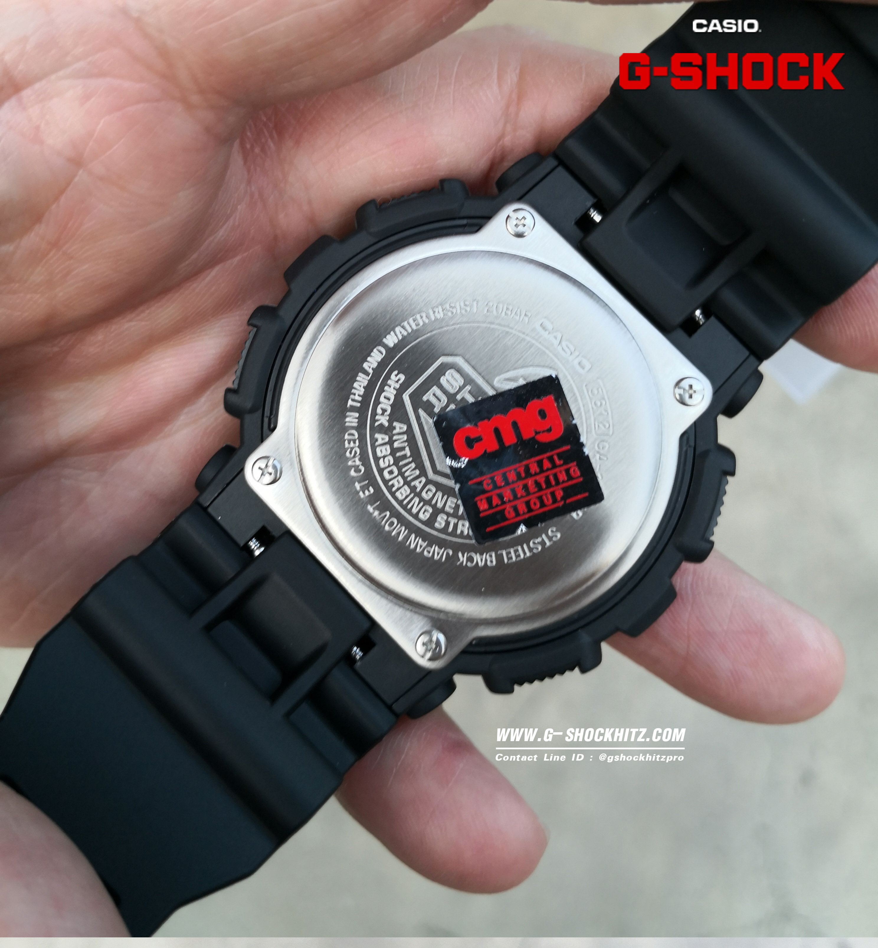 CASIO G-SHOCK นาฬิกาข้อมือ นาฬิกากันน้ำ นาฬิกาของแท้ ประกันศูนย์ CMG 1 ปี รุ่น GA-140AR-1A นาฬิกาสีดำ