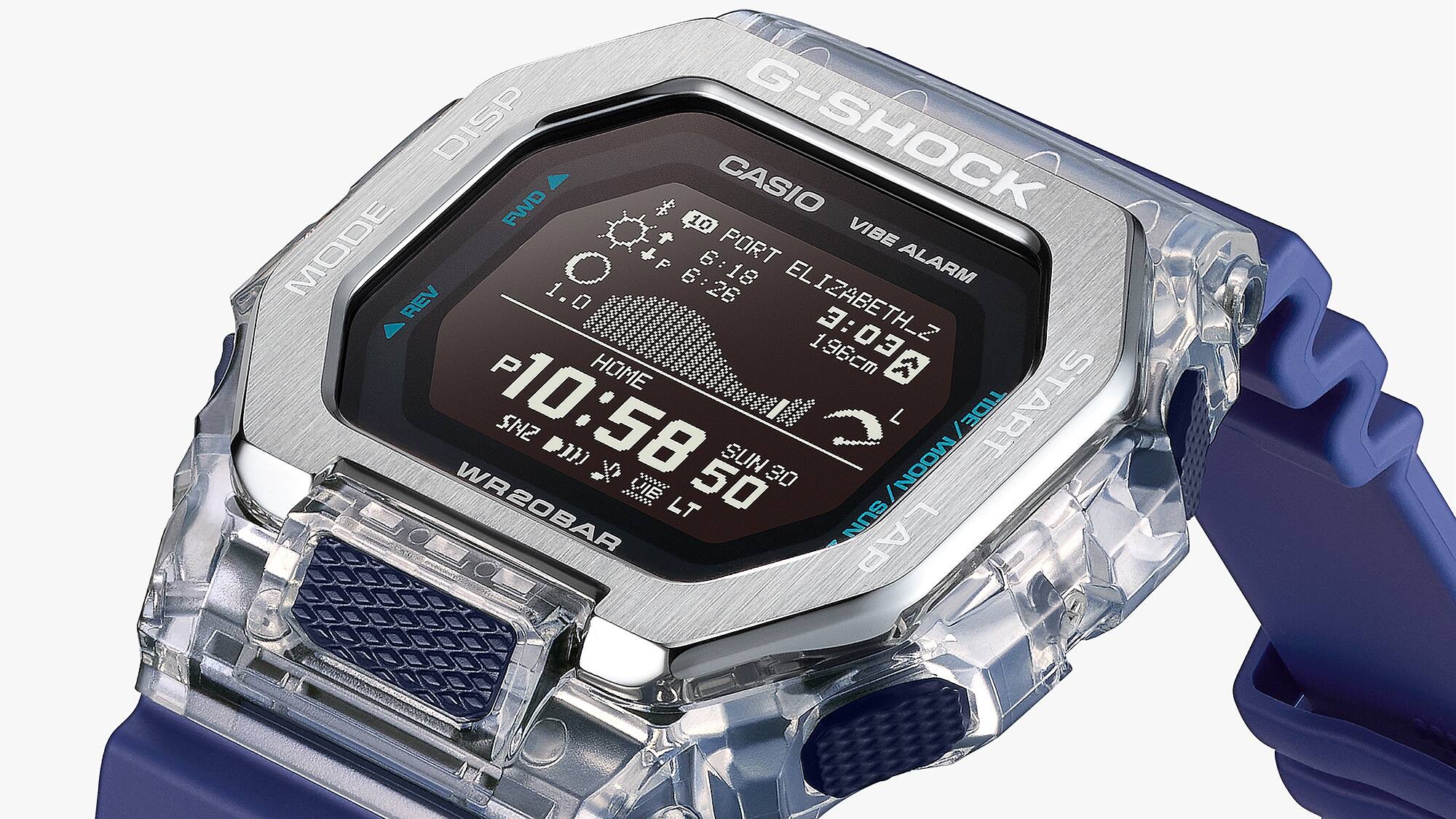CASIO G-SHOCK นาฬิกาข้อมือ นาฬิกากันน้ำ นาฬิกาของแท้ ประกันศูนย์ CMG 1 ปี รุ่น GBX-100S-2 นาฬิกาสีน้ำเงิน