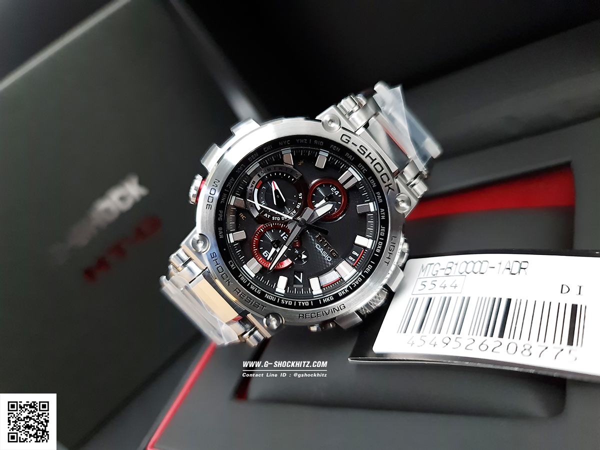 CASIO G-SHOCK นาฬิกาข้อมือ นาฬิกากันน้ำ นาฬิกาของแท้ ประกันศูนย์ CMG 1 ปี รุ่น MTG-B1000D-1A นาฬิกาสีเงิน