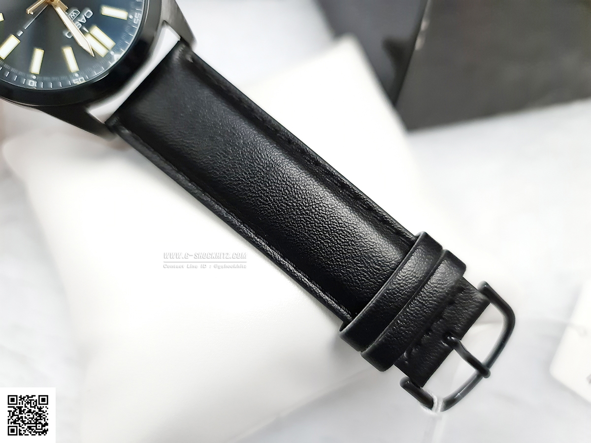 CASIO MID YEAR SALE นาฬิกาคาสิโอ พร้อมส่ง นาฬิกาข้อมือ นาฬิกากันน้ำ นาฬิกาของแท้ BTS ประกันศูนย์ CMG 1 ปี รุ่น MTP-VD02BL-1E นาฬิกาสีดำ