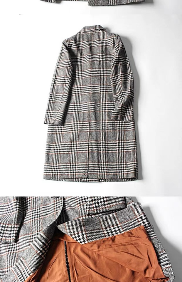 เสื้อโค้ท เสื้อกันหนาว เนื้อผ้าสักหลาดวูล checked coat แบรนด์ reserved สำเนา สำเนา