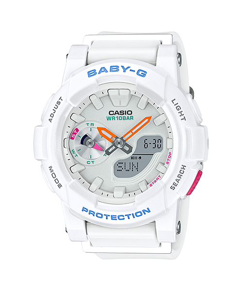 CASIO BABY-G นาฬิกาข้อมือ นาฬิกากันน้ำ นาฬิกาของแท้ ประกันศูนย์ CMG 1 ปี รุ่น BGA-185-7A นาฬิกาสีขาว