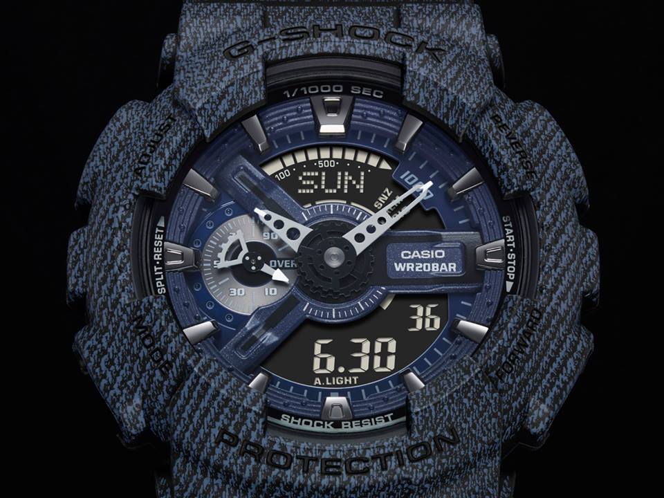 CASIO G-SHOCK นาฬิกาข้อมือ นาฬิกากันน้ำ นาฬิกาของแท้ ประกันศูนย์ CMG 1 ปี รุ่น GA-110DC-1A นาฬิกาสีดำ