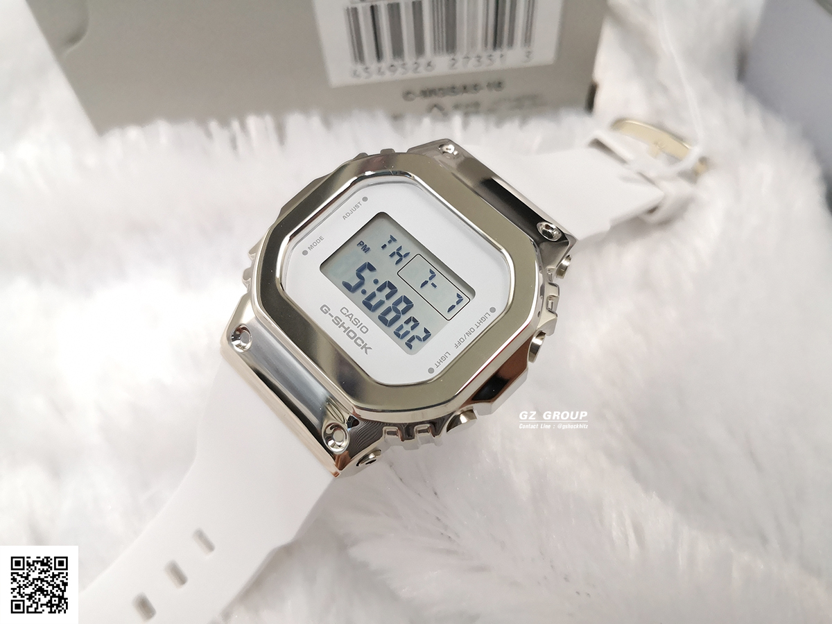 CASIO MID YEAR SALE G-SHOCK พร้อมส่ง นาฬิกาข้อมือ นาฬิกากันน้ำ นาฬิกาของแท้ ประกันศูนย์ CMG 1 ปี รุ่น GM-S5600G-7 นาฬิกาสีเงิน