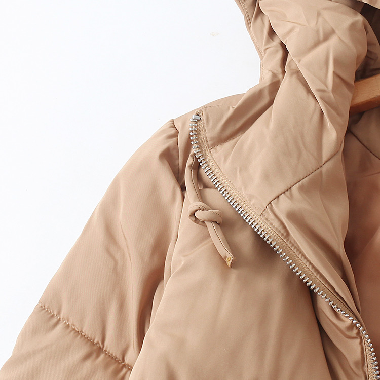 เสื้อกันหนาว เสื้อฮู้ดเฟอร์ บุนวมอุ่น สีนู้ดส้ม แบรนด์ Cranberry jeans (padded puffer coat สำเนา