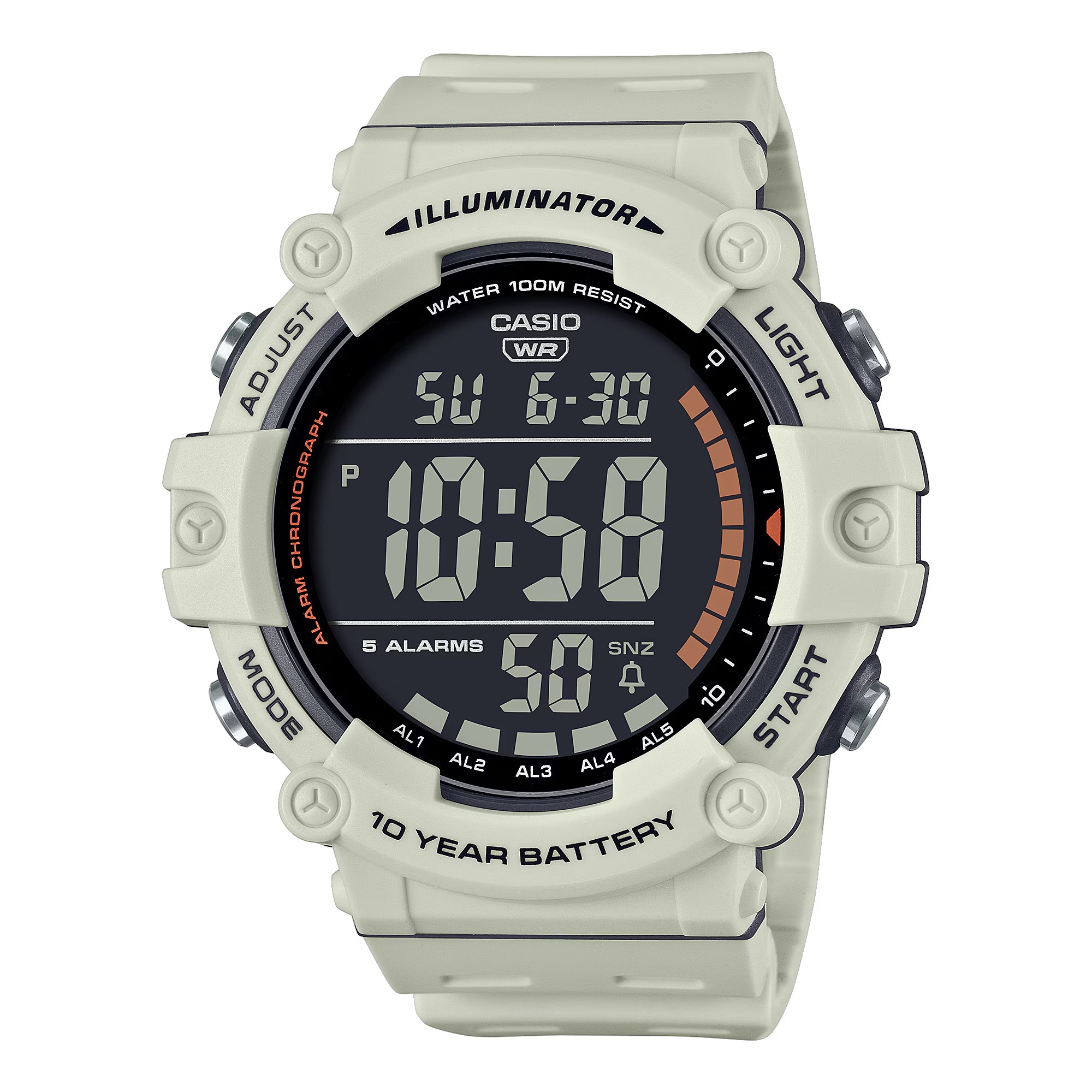 CASIO MID YEAR SALE นาฬิกาคาสิโอ พร้อมส่ง นาฬิกาข้อมือ นาฬิกากันน้ำ นาฬิกาของแท้ BTS ประกันศูนย์ CMG 1 ปี รุ่น AE-1500WH-8B2 นาฬิกาสีเทา