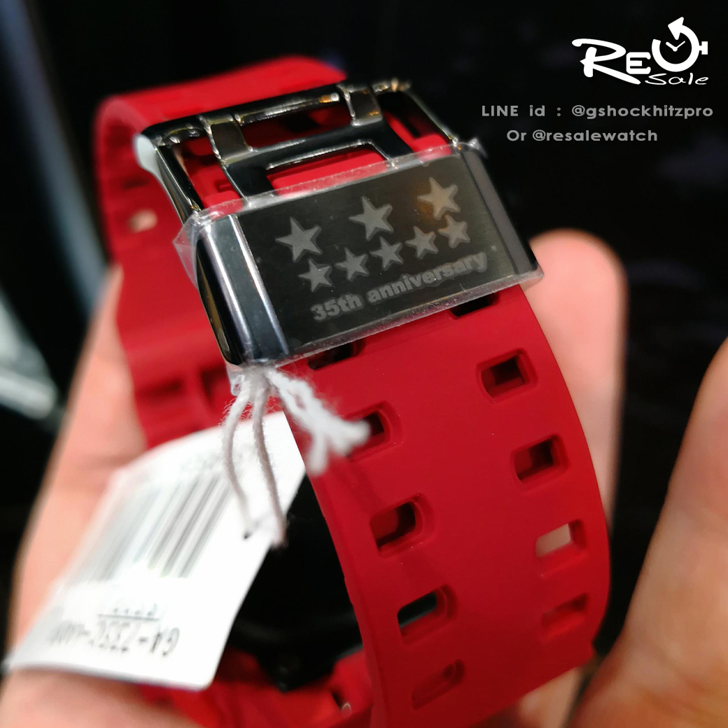 CASIO MID YEAR SALE G-SHOCK พร้อมส่ง นาฬิกาข้อมือ นาฬิกากันน้ำ นาฬิกาของแท้ ประกันศูนย์ CMG 1 ปี รุ่น GA-735C-4A นาฬิกาสีแดง