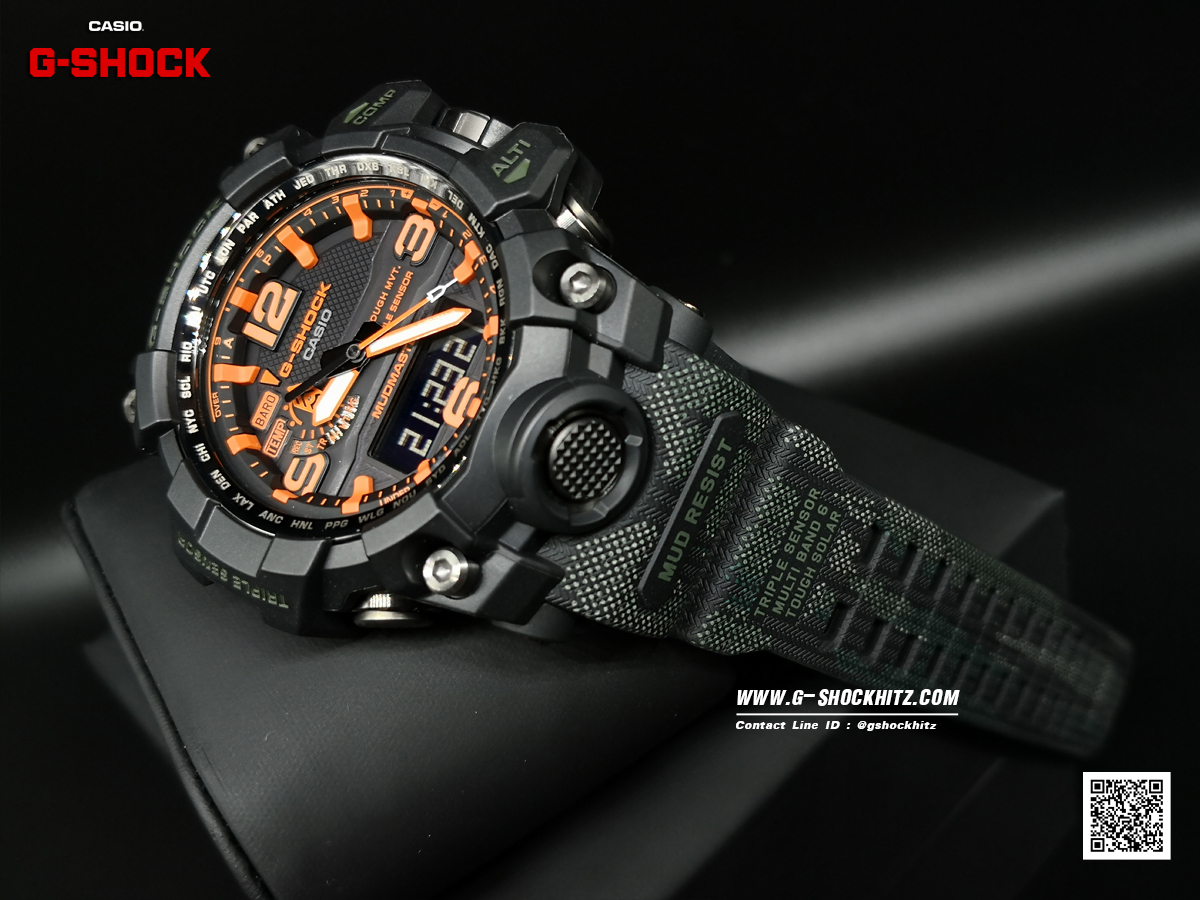 CASIO G-SHOCK นาฬิกาข้อมือ นาฬิกากันน้ำ นาฬิกาของแท้ ประกันศูนย์ CMG 1 ปี รุ่น GWG-1000MH-1A นาฬิกาสีดำ