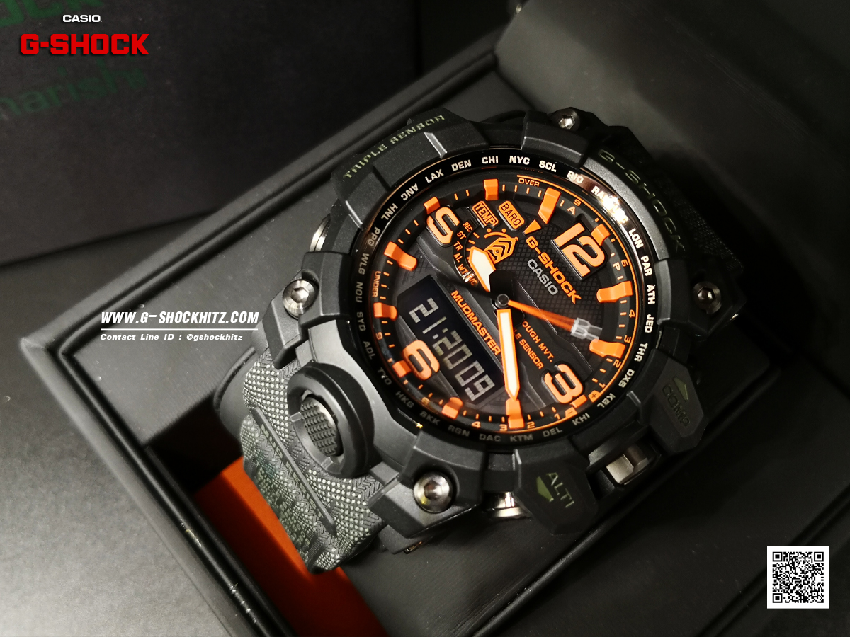 CASIO G-SHOCK นาฬิกาข้อมือ นาฬิกากันน้ำ นาฬิกาของแท้ ประกันศูนย์ CMG 1 ปี รุ่น GWG-1000MH-1A นาฬิกาสีดำ