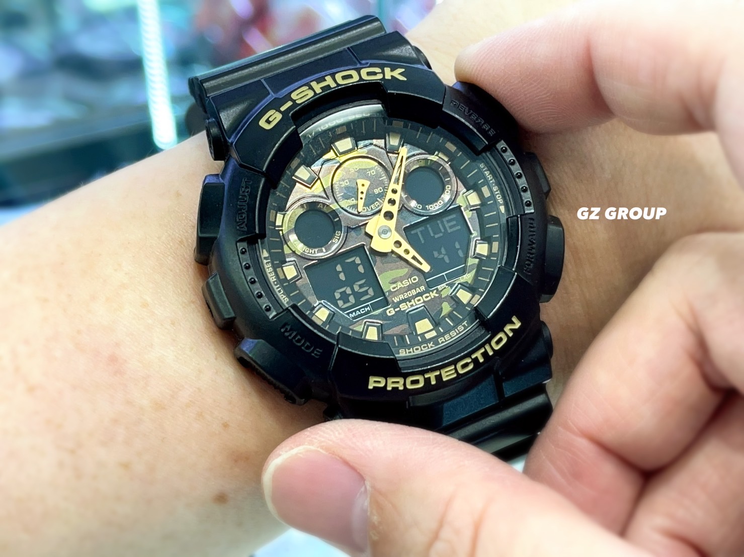 CASIO G-SHOCK นาฬิกาข้อมือ นาฬิกากันน้ำ นาฬิกาของแท้ ประกันศูนย์ CMG 1 ปี รุ่น GA-100CF-1A9 นาฬิกาสีดำ