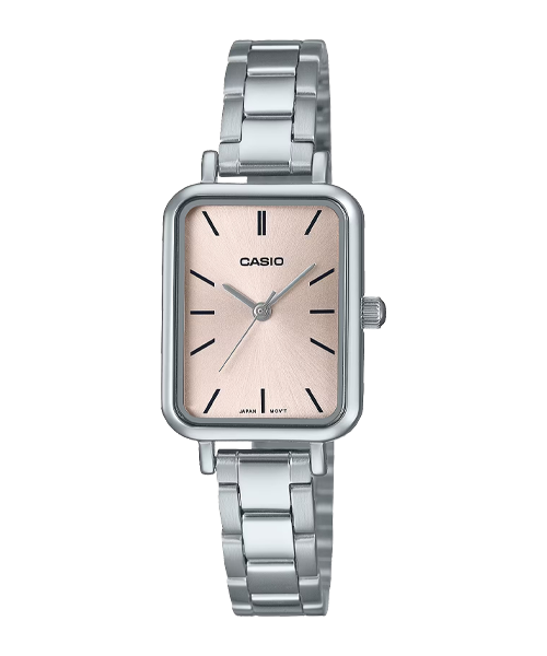CASIO นาฬิกาคาสิโอ นาฬิกาข้อมือ นาฬิกากันน้ำ นาฬิกาของแท้ ประกันศูนย์ CMG 1 ปี รุ่น LTP-V009D-4E นาฬิกาสีเงิน