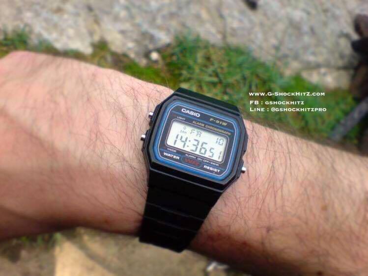 CASIO MID YEAR SALE นาฬิกาคาสิโอ พร้อมส่ง นาฬิกาข้อมือ นาฬิกากันน้ำ นาฬิกาของแท้ BTS ประกันศูนย์ CMG 1 ปี รุ่น F-91W-1 นาฬิกาสีดำ